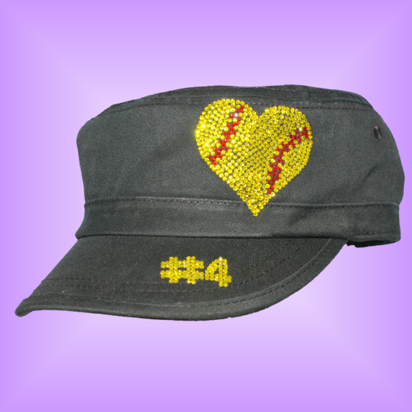 Softball Heart Mini Sparkle Gear