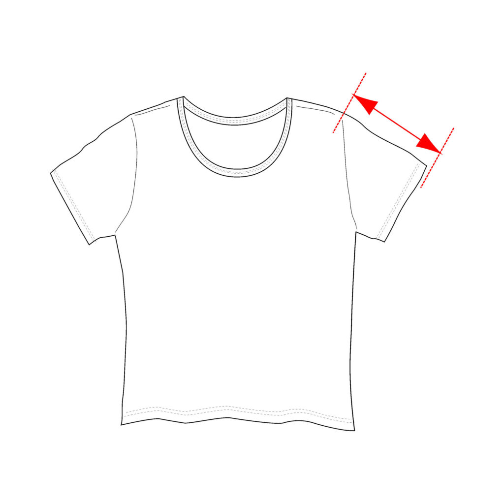 T shirt shoulder online measurement