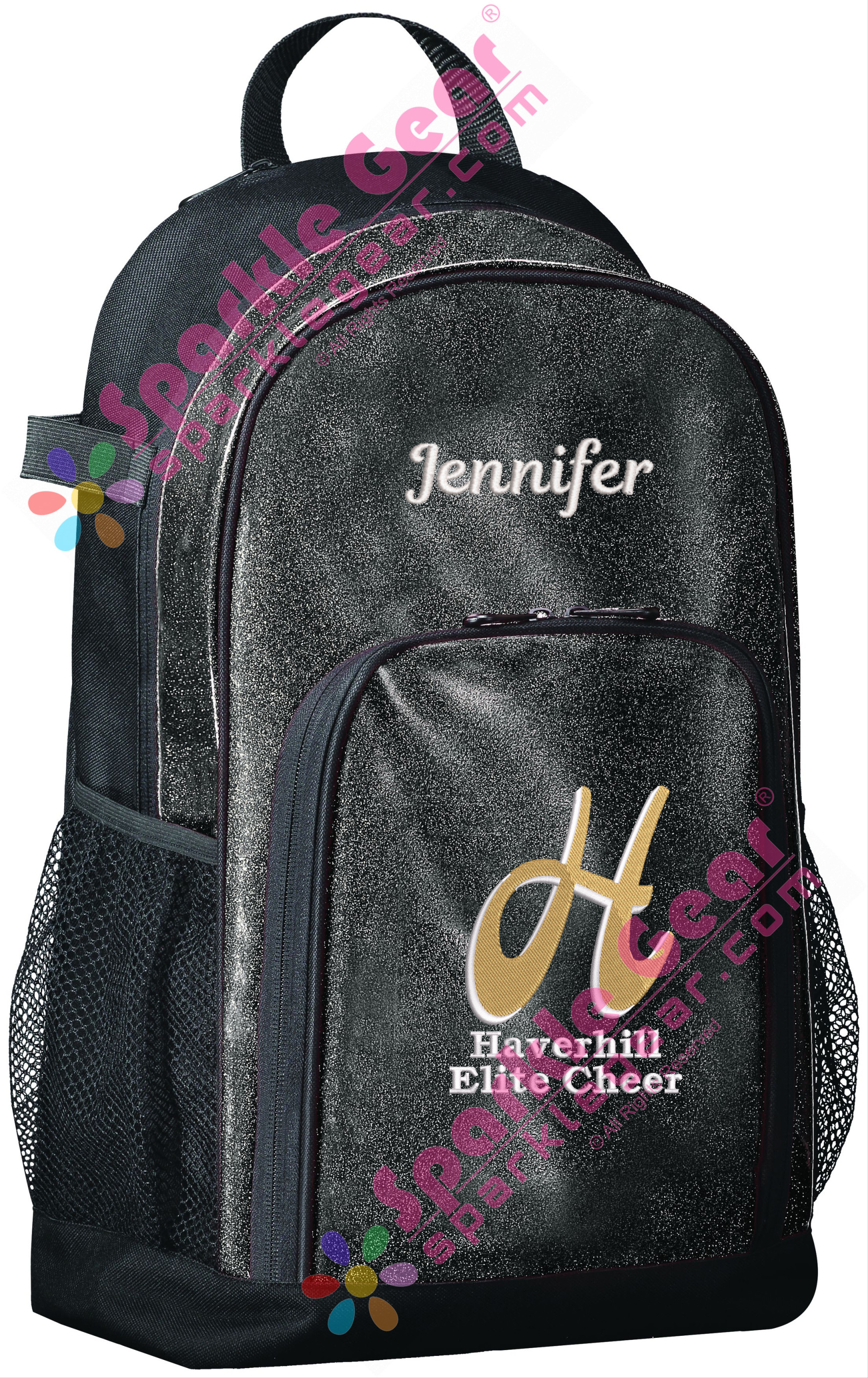 Haverhill Elite Black Glitter Backpack Sparkle Gear