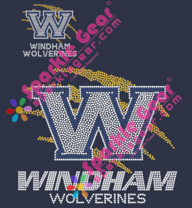 Windham Wolverines W Front and Back Logos