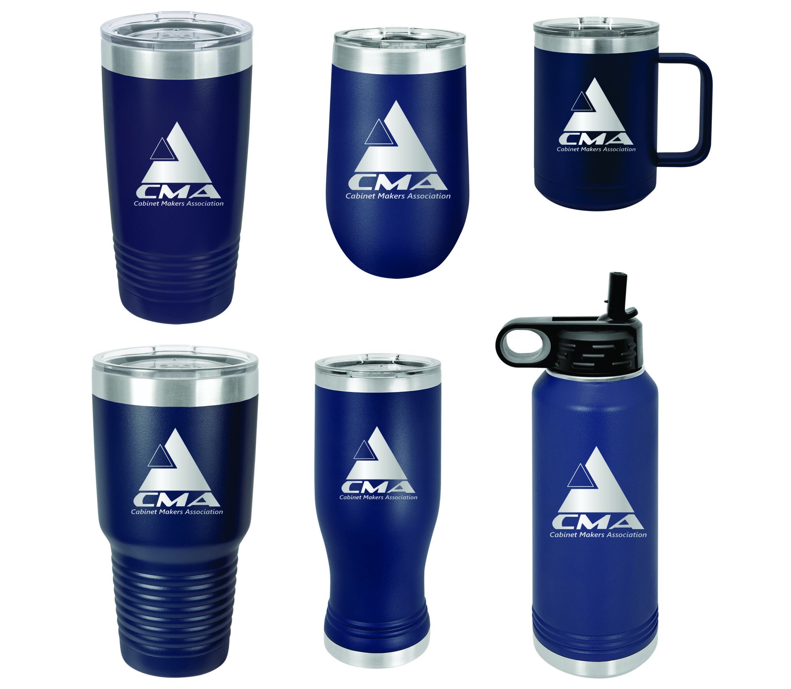 Cabinet Makers of America (CMA) Laser Engraved Drinkware