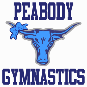 Peabody Gymnastics Bull with a Bow Print