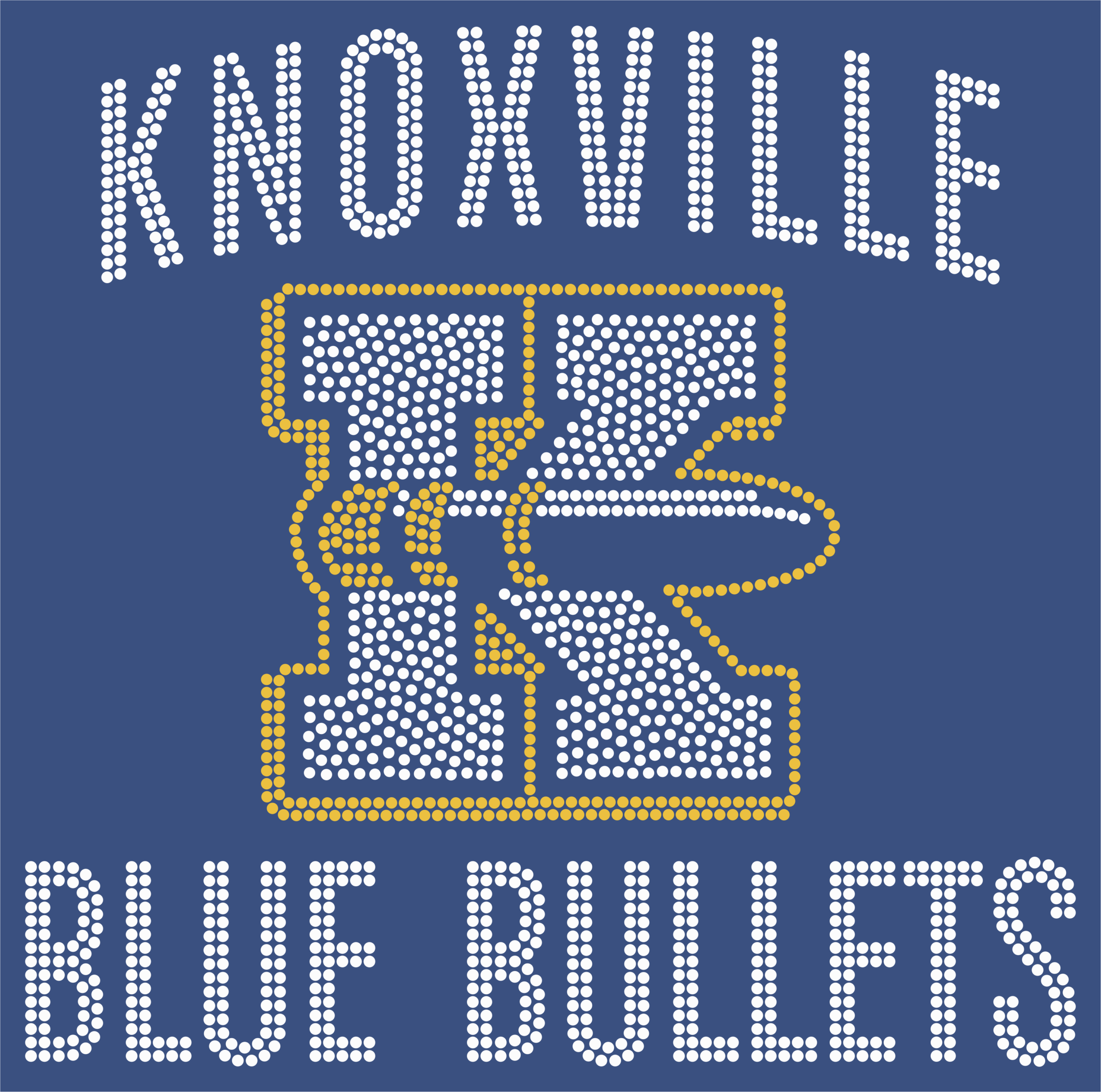Knoxville Blue Bullets Small K Logo With Text