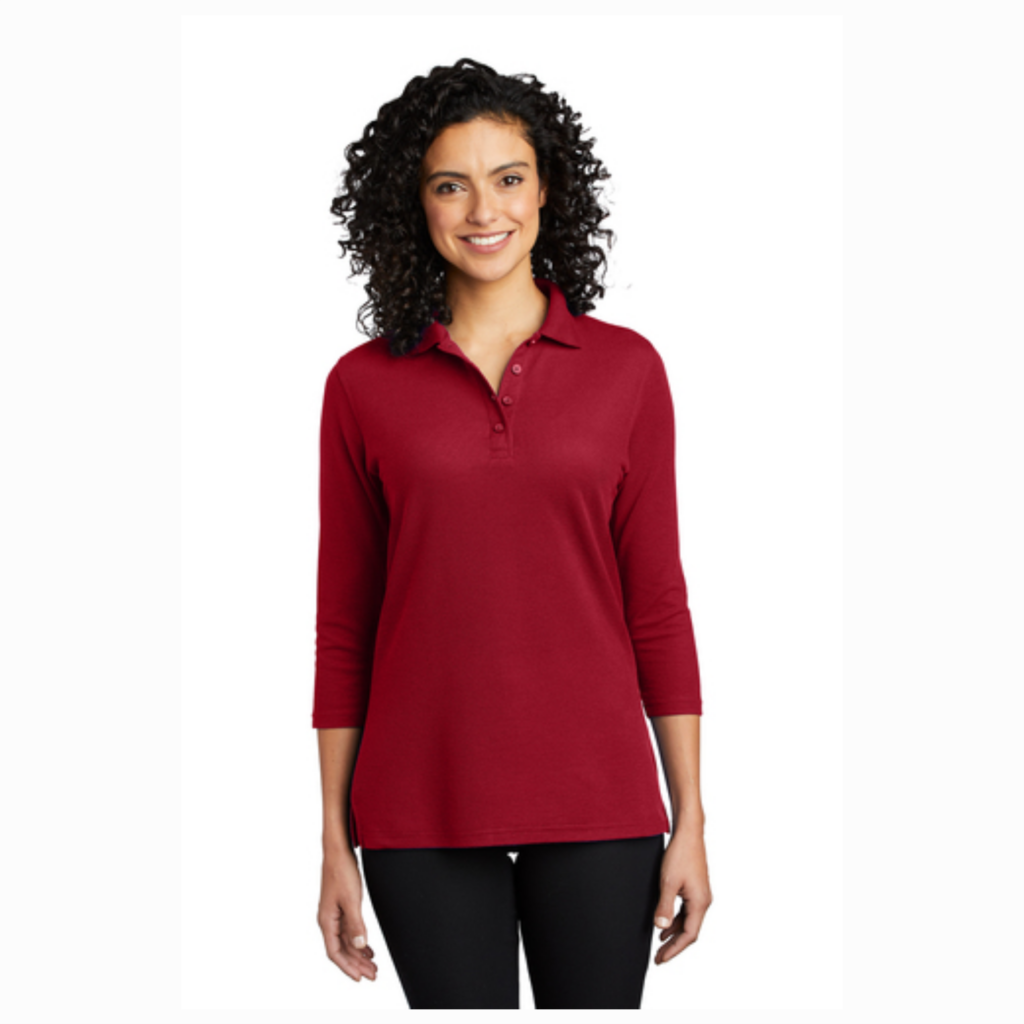 Women of Note Silk Touch Polo Ladies 3/4 Sleeve Polo - Sparkle Gear