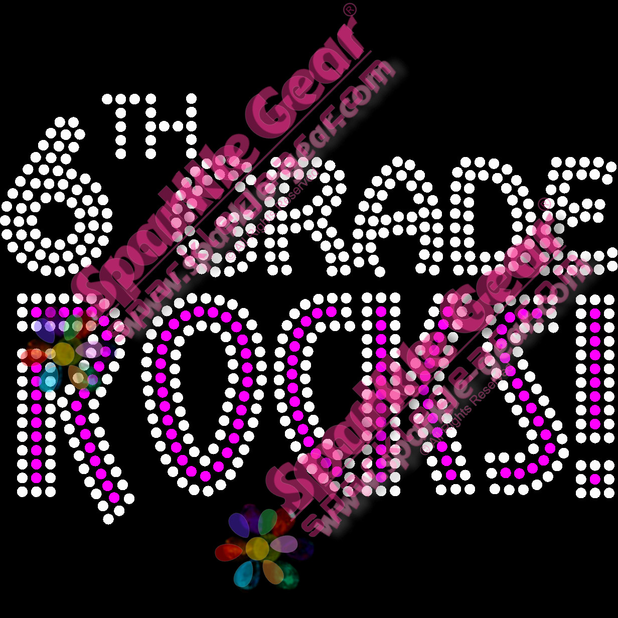 6th Grade Rocks Girls - Sparkle Gear