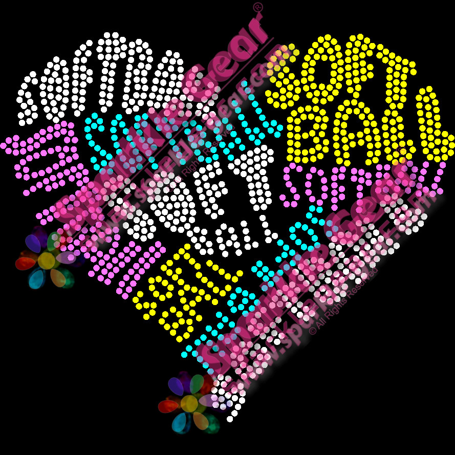 Softball Word Heart - Sparkle Gear