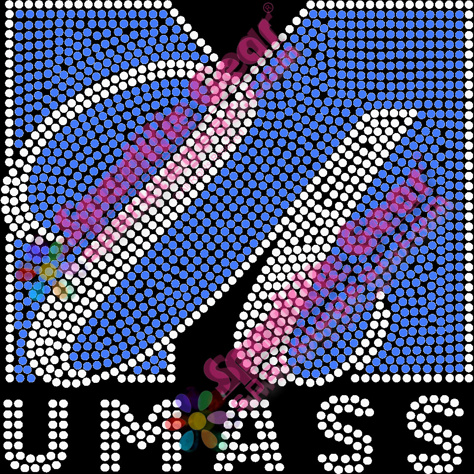 Umass Boston Large Square Logo Sparkle Gear 