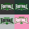 Pentucket Football Outline with Custom Number